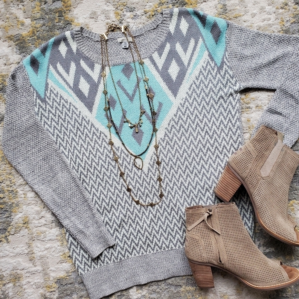 Anthropologie Ecote Tribal Pullover Sweater